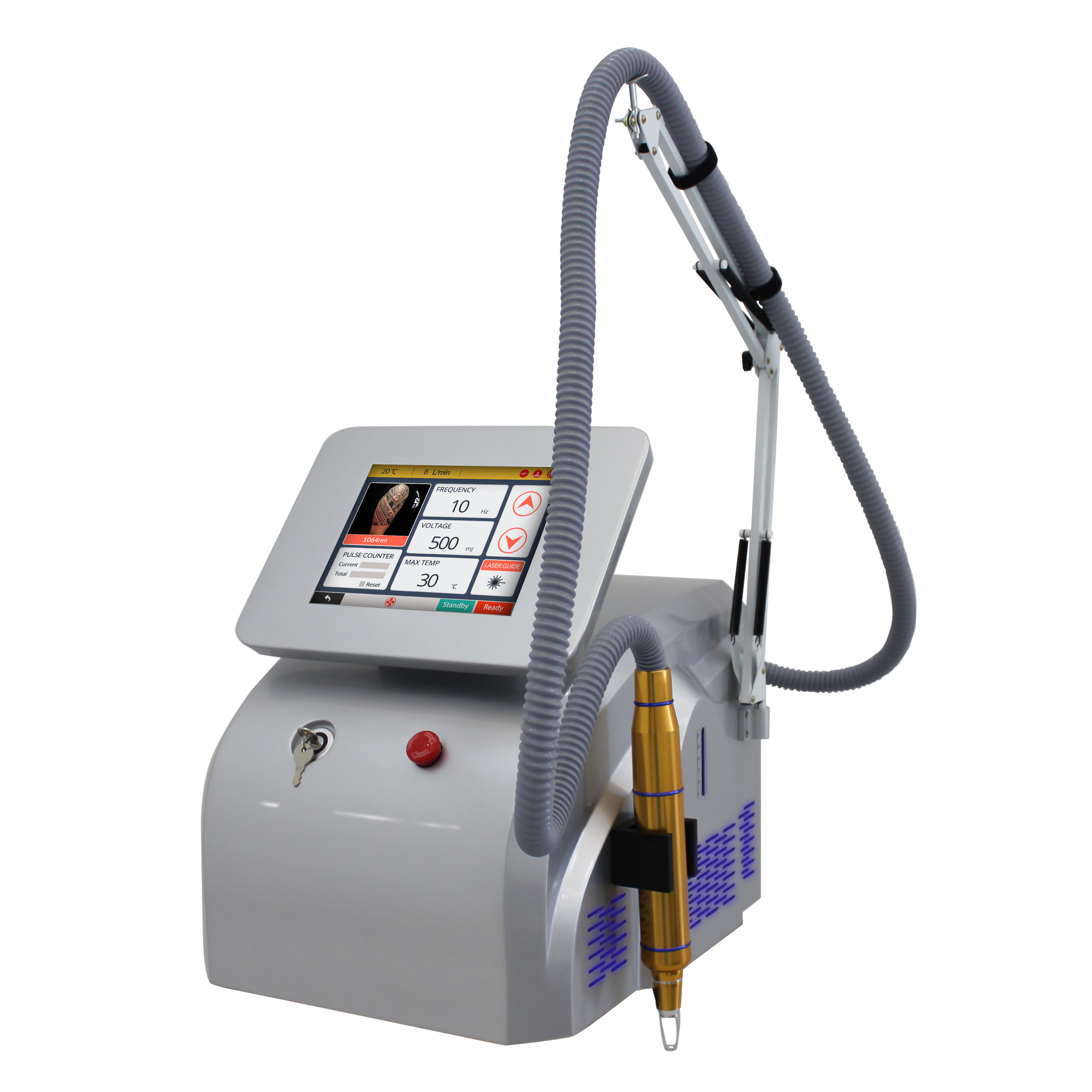 Macchina professionale per la rimozione di tatuaggi a picosecondi con laser non invasivo q commutato e yag